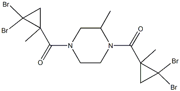 1,4-bis[(2,2-dibromo-1-methylcyclopropyl)carbonyl]-2-methylpiperazine 结构式