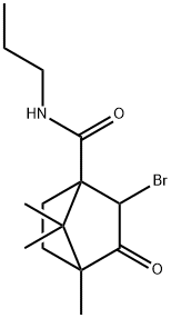 2-bromo-4,7,7-trimethyl-3-oxo-N-propylbicyclo[2.2.1]heptane-1-carboxamide 结构式