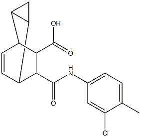 7-[(3-chloro-4-methylanilino)carbonyl]tricyclo[3.2.2.0~2,4~]non-8-ene-6-carboxylic acid 结构式