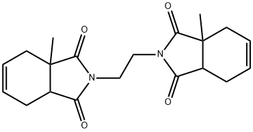 2-[2-(3a-methyl-1,3-dioxo-1,3,3a,4,7,7a-hexahydro-2H-isoindol-2-yl)ethyl]-3a-methyl-3a,4,7,7a-tetrahydro-1H-isoindole-1,3(2H)-dione 结构式