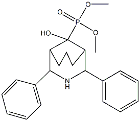 dimethyl 9-hydroxy-2,4-diphenyl-3-azabicyclo[3.3.1]non-9-ylphosphonate 结构式