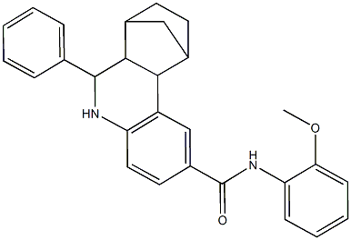 N-(2-methoxyphenyl)-10-phenyl-9-azatetracyclo[10.2.1.0~2,11~.0~3,8~]pentadeca-3,5,7-triene-5-carboxamide 结构式