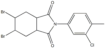 5,6-dibromo-2-(3-chloro-4-methylphenyl)hexahydro-1H-isoindole-1,3(2H)-dione 结构式