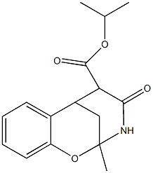 isopropyl 9-methyl-11-oxo-8-oxa-10-azatricyclo[7.3.1.0~2,7~]trideca-2,4,6-triene-12-carboxylate 结构式