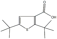 2,5-ditert-butyl-3-thiophenecarboxylic acid 结构式