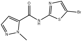 N-(5-bromo-1,3-thiazol-2-yl)-1-methyl-1H-pyrazole-5-carboxamide 结构式