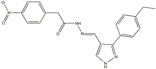 N'-{[3-(4-ethylphenyl)-1H-pyrazol-4-yl]methylene}-2-{4-nitrophenyl}acetohydrazide 结构式