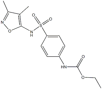 ethyl 4-{[(3,4-dimethyl-5-isoxazolyl)amino]sulfonyl}phenylcarbamate 结构式