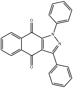 1,3-diphenyl-1H-benzo[f]indazole-4,9-dione 结构式