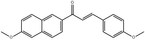 1-(6-methoxy-2-naphthyl)-3-(4-methoxyphenyl)-2-propen-1-one 结构式