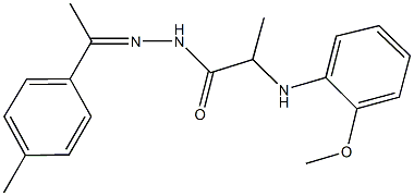 2-(2-methoxyanilino)-N'-[1-(4-methylphenyl)ethylidene]propanohydrazide 结构式