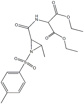 diethyl 2-[({3-methyl-1-[(4-methylphenyl)sulfonyl]-2-aziridinyl}carbonyl)amino]malonate 结构式