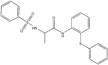 N-[2-(phenylsulfanyl)phenyl]-2-[(phenylsulfonyl)amino]propanamide 结构式