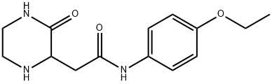 N-(4-ethoxyphenyl)-2-(3-oxo-2-piperazinyl)acetamide 结构式