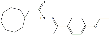 N'-[1-(4-ethoxyphenyl)ethylidene]bicyclo[6.1.0]nonane-9-carbohydrazide 结构式