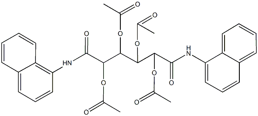 2,3-bis(acetyloxy)-1-[1-(acetyloxy)-2-(1-naphthylamino)-2-oxoethyl]-4-(1-naphthylamino)-4-oxobutyl acetate 结构式