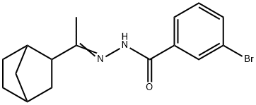 N'-(1-bicyclo[2.2.1]hept-2-ylethylidene)-3-bromobenzohydrazide 结构式