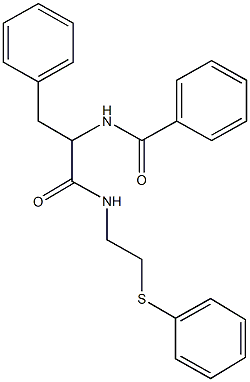 N-(1-benzyl-2-oxo-2-{[2-(phenylsulfanyl)ethyl]amino}ethyl)benzamide 结构式