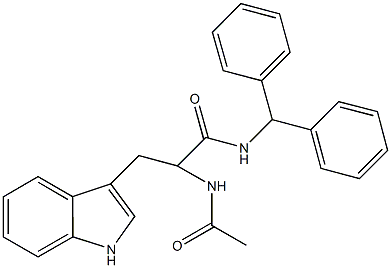 2-(acetylamino)-N-benzhydryl-3-(1H-indol-3-yl)propanamide 结构式