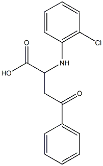 2-(2-chloroanilino)-4-oxo-4-phenylbutanoic acid 结构式