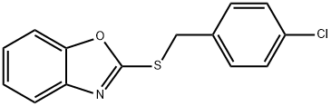 2-[(4-chlorobenzyl)sulfanyl]-1,3-benzoxazole 结构式