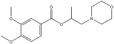 1-methyl-2-(4-morpholinyl)ethyl 3,4-dimethoxybenzoate 结构式