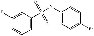 N-(4-bromophenyl)-3-fluorobenzenesulfonamide 结构式