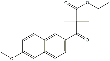 ethyl 3-(6-methoxy-2-naphthyl)-2,2-dimethyl-3-oxopropanoate 结构式
