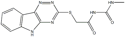 N-methyl-N'-[(5H-[1,2,4]triazino[5,6-b]indol-3-ylsulfanyl)acetyl]urea 结构式