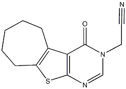 (4-oxo-6,7,8,9-tetrahydro-4H-cyclohepta[4,5]thieno[2,3-d]pyrimidin-3(5H)-yl)acetonitrile 结构式