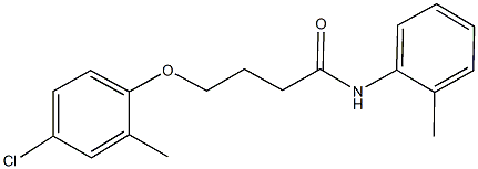 4-(4-chloro-2-methylphenoxy)-N-(2-methylphenyl)butanamide 结构式