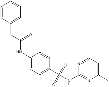 N-(4-{[(4-methyl-2-pyrimidinyl)amino]sulfonyl}phenyl)-2-phenylacetamide 结构式