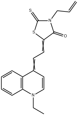 3-allyl-5-[2-(1-ethyl-4(1H)-quinolinylidene)ethylidene]-2-thioxo-1,3-thiazolidin-4-one 结构式