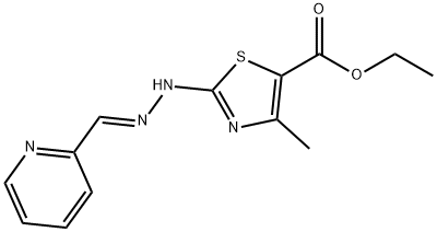 ethyl 4-methyl-2-[2-(2-pyridinylmethylene)hydrazino]-1,3-thiazole-5-carboxylate 结构式