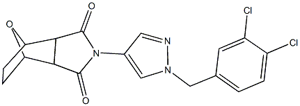 4-[1-(3,4-dichlorobenzyl)-1H-pyrazol-4-yl]-10-oxa-4-azatricyclo[5.2.1.0~2,6~]decane-3,5-dione 结构式