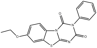 8-ethoxy-3-phenyl-2H-[1,3,5]triazino[2,1-b][1,3]benzothiazole-2,4(3H)-dione 结构式