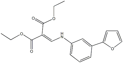 diethyl 2-{[3-(2-furyl)anilino]methylene}malonate 结构式
