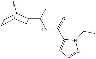 N-(1-bicyclo[2.2.1]hept-2-ylethyl)-1-ethyl-1H-pyrazole-5-carboxamide 结构式