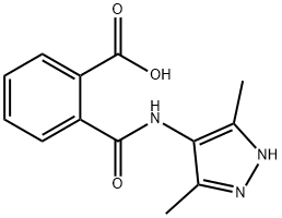 2-{[(3,5-dimethyl-1H-pyrazol-4-yl)amino]carbonyl}benzoic acid 结构式