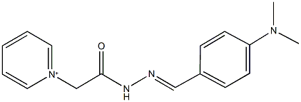 1-(2-{2-[4-(dimethylamino)benzylidene]hydrazino}-2-oxoethyl)pyridinium 结构式