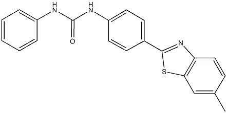 N-[4-(6-methyl-1,3-benzothiazol-2-yl)phenyl]-N'-phenylurea 结构式
