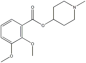 1-methyl-4-piperidinyl 2,3-dimethoxybenzoate 结构式