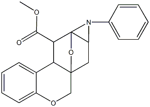 methyl 15-phenyl-10,16-dioxa-15-azapentacyclo[10.3.1.0~1,14~.0~3,12~.0~4,9~]hexadeca-4,6,8-triene-2-carboxylate 结构式