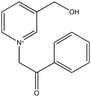 3-(hydroxymethyl)-1-(2-oxo-2-phenylethyl)pyridinium 结构式