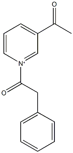 3-acetyl-1-(phenylacetyl)pyridinium 结构式