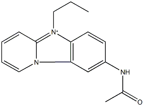 8-(acetylamino)-5-propylpyrido[2,1-b]benzimidazol-5-ium 结构式