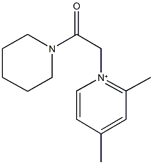 2,4-dimethyl-1-[2-oxo-2-(1-piperidinyl)ethyl]pyridinium 结构式