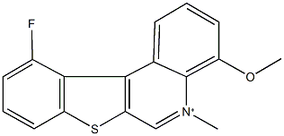 11-fluoro-4-methoxy-5-methyl[1]benzothieno[2,3-c]quinolin-5-ium 结构式