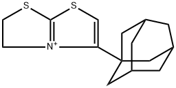 5-(1-adamantyl)-2,3-dihydro[1,3]thiazolo[2,3-b][1,3]thiazol-4-ium 结构式