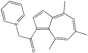 1-[2-oxo-2-(4,6,8-trimethyl-1-azulenyl)ethyl]pyridinium 结构式